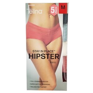 Felina Underwear Women Hipster with Lace 5 Pairs NWT